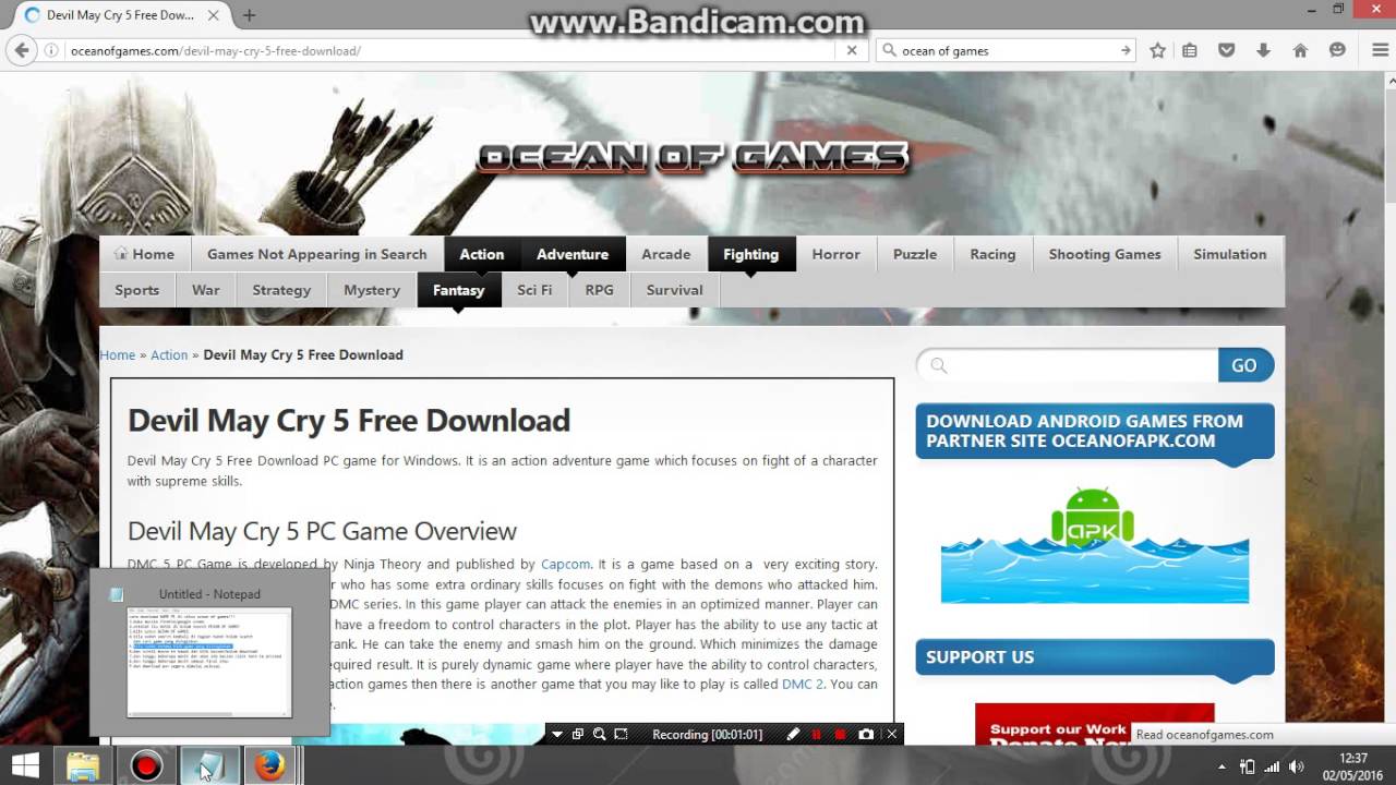 Cara install game dari ocean of games